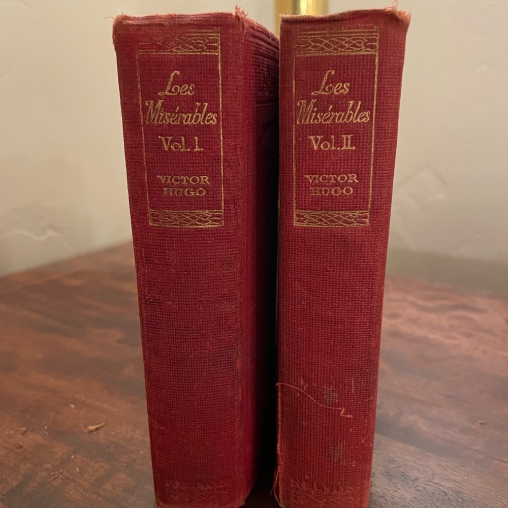 Antique Les Miserables volume I and II